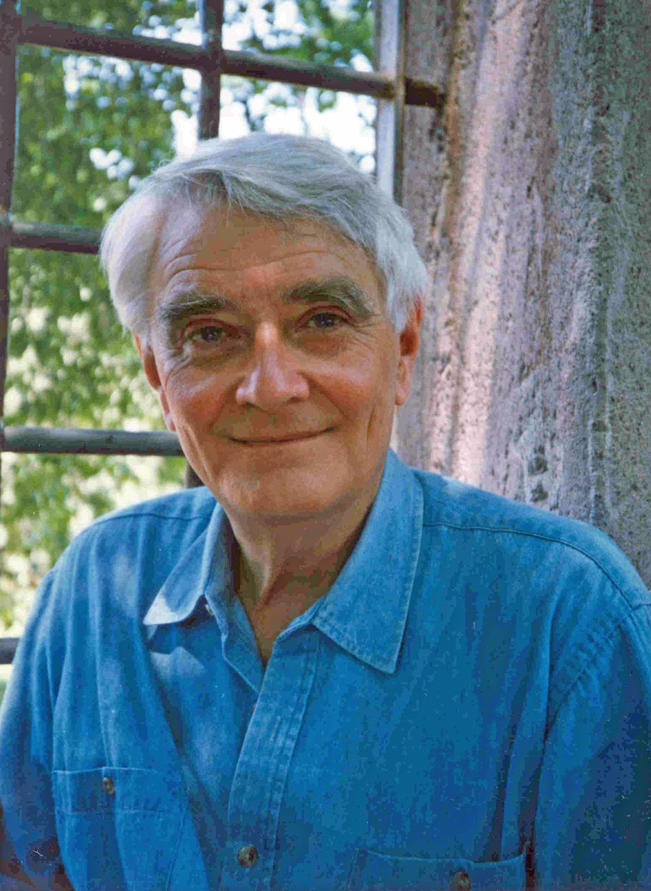 Portrait photograph of researcher Budd Hopkins, photographed in Rome in 1997