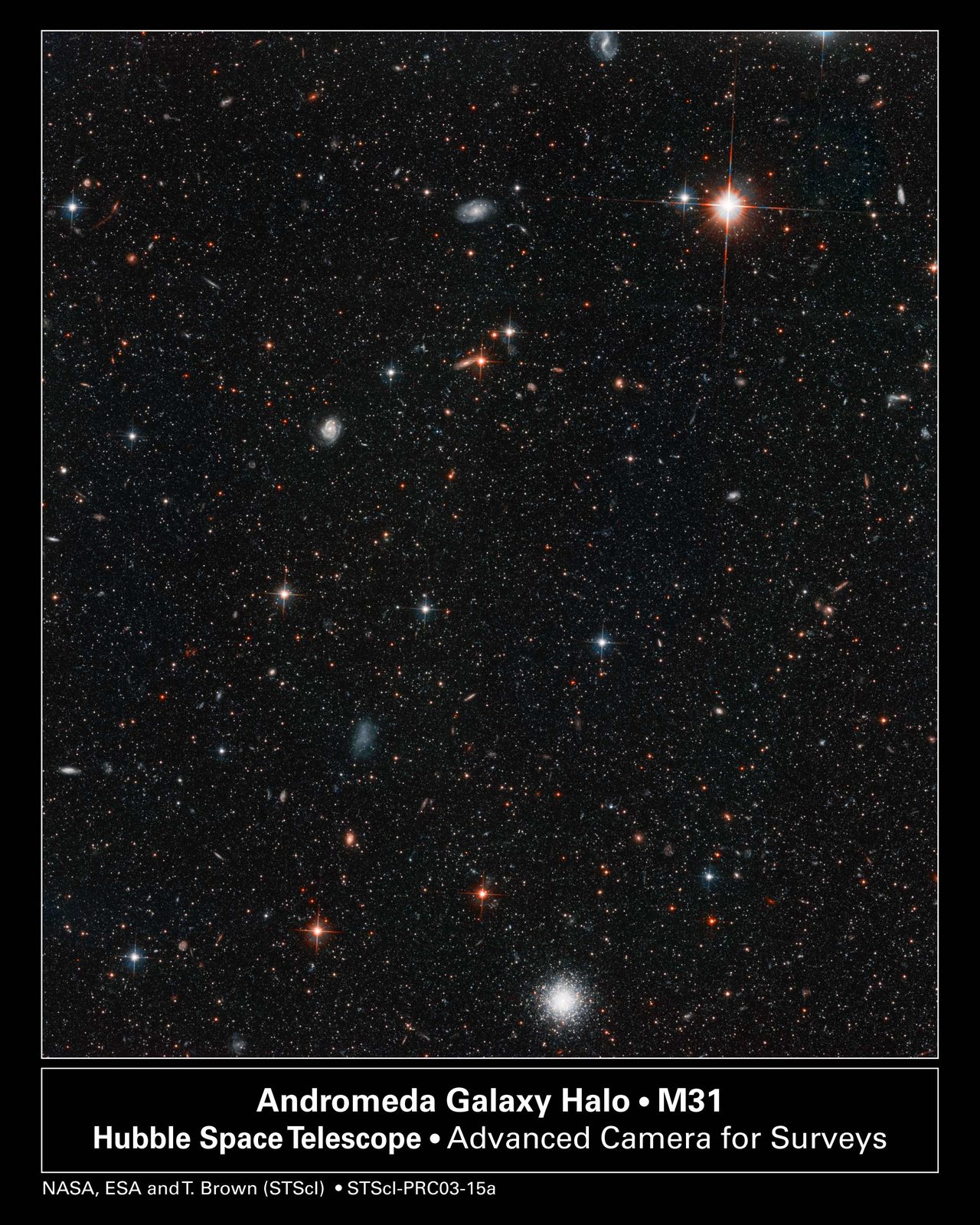 A deep-field Hubble Space Telescope view of the Andromeda Galaxy's dense star fields