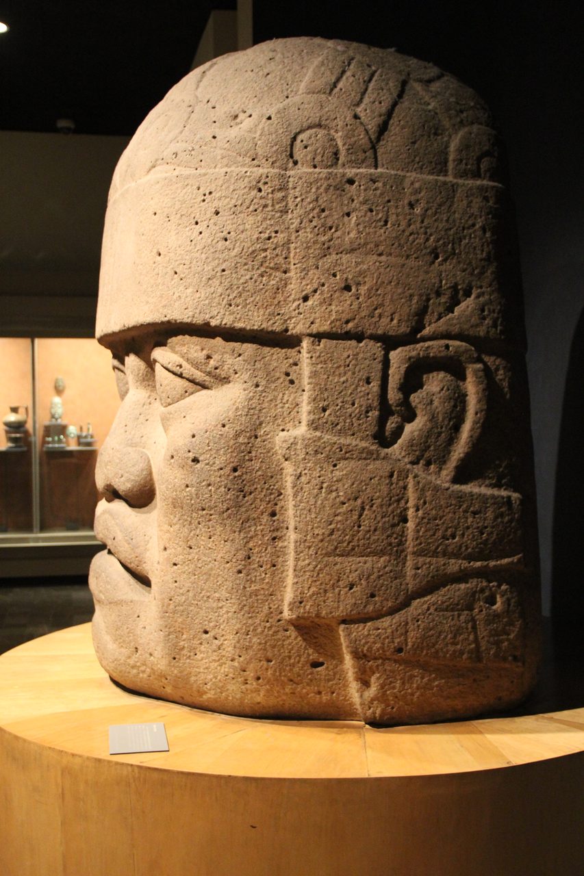 Olmec colossal stone head from San Lorenzo, Veracruz, National Museum of Anthropology, Mexico City