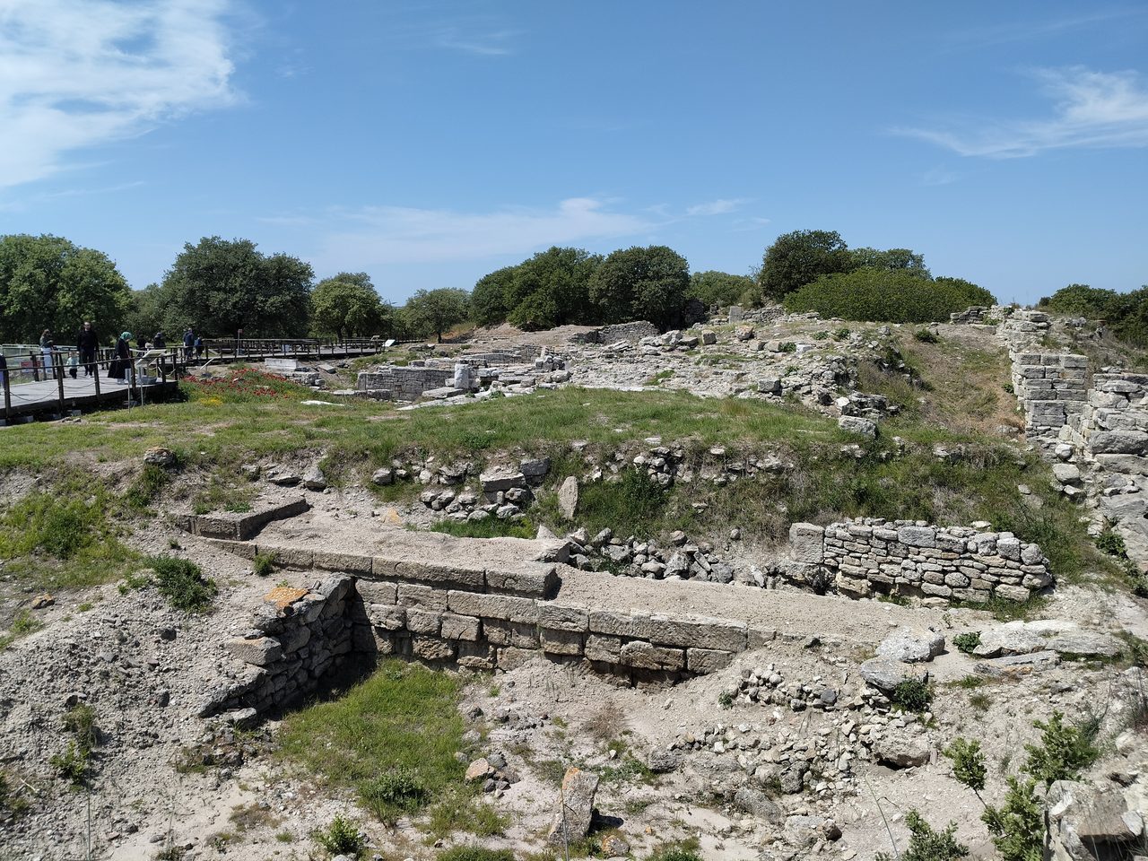 The archaeological site of Hisarlik in northwestern Turkey, the mound identified as the location of ancient Troy