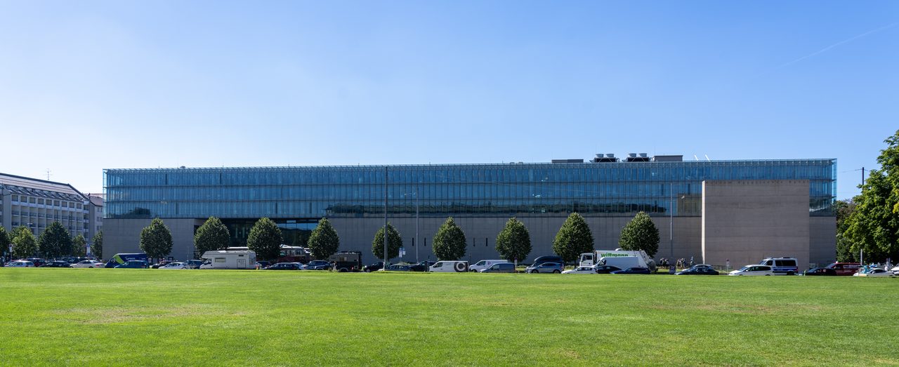 Exterior photograph of the Staatliches Museum Aegyptischer Kunst, State Museum of Egyptian Art, Munich, Germany