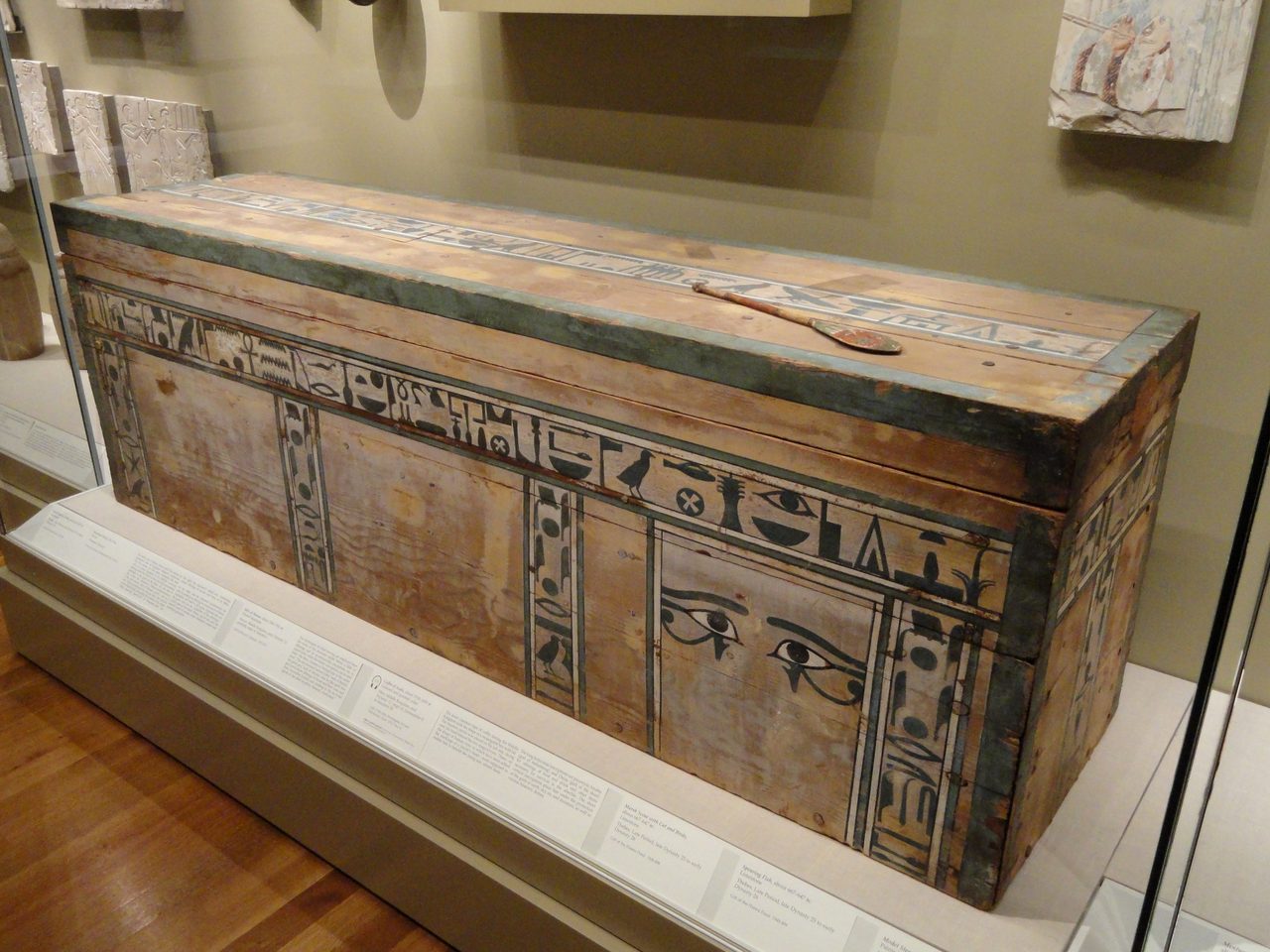 Gessoed and painted cedar coffin of Senbi, from Meir, mid-Dynasty 12