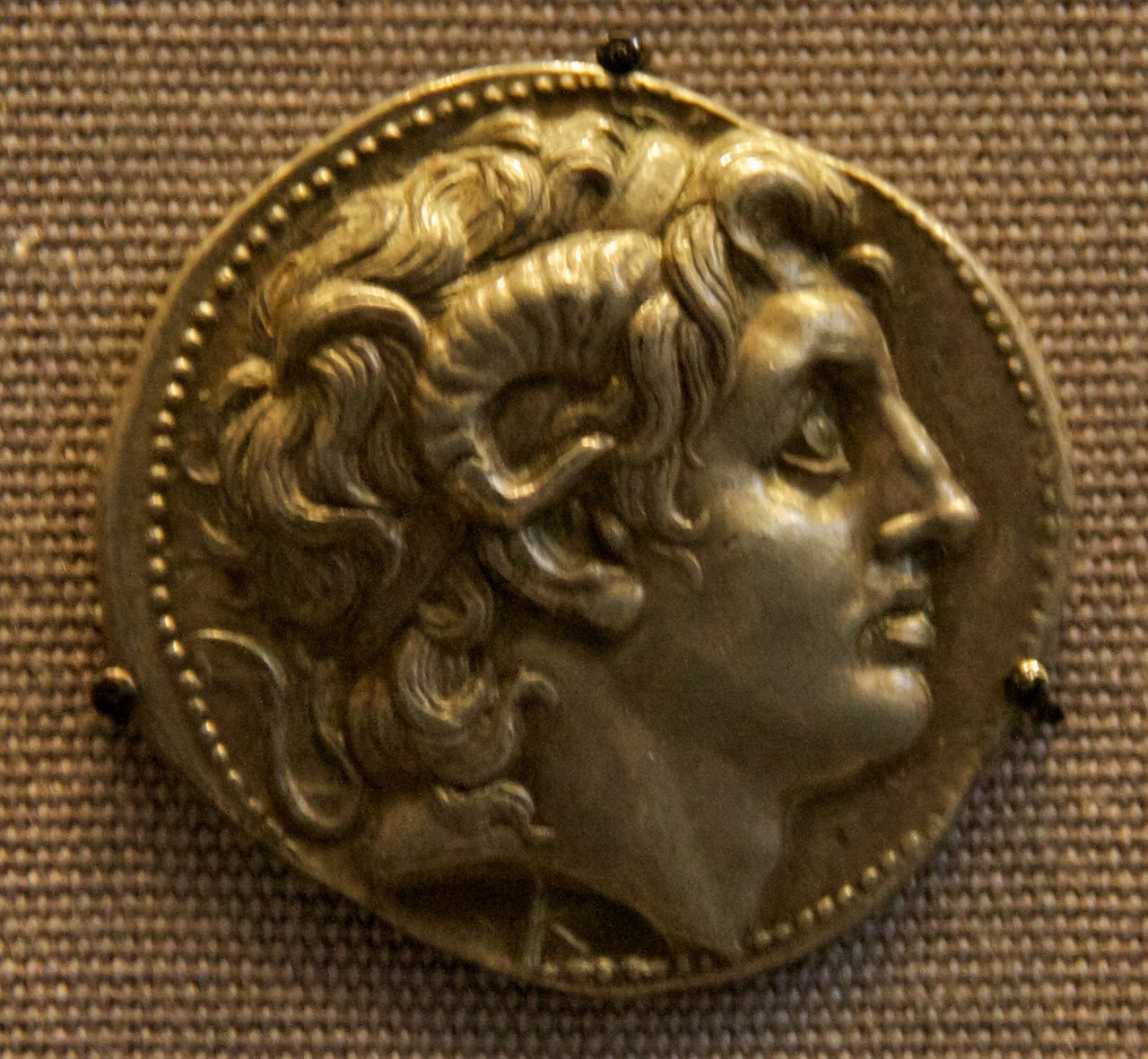 Posthumous silver tetradrachm of Alexander the Great with the ram's horns of Zeus-Ammon, British Museum