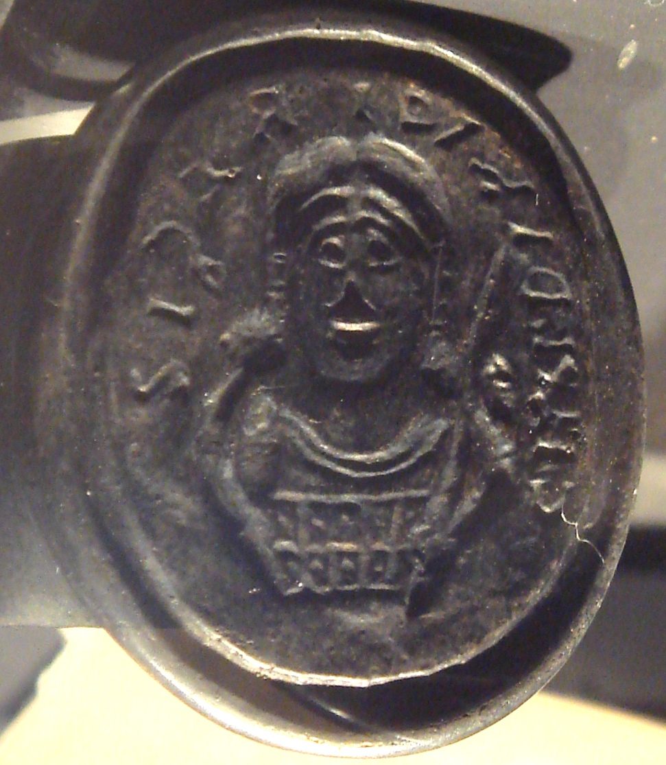 Museum replica of the seal ring of Childeric I, from the Treasure of Childeric