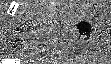 Space radar image of the Sudbury and Wanapitei impact craters, Ontario