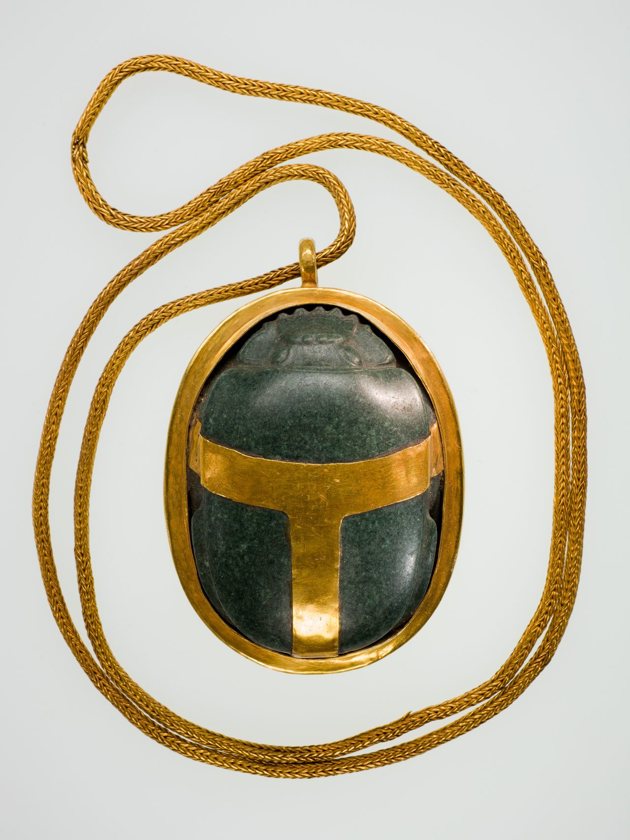 The Heart Scarab of Hatnefer, an ancient Egyptian amulet inscribed with Chapter 30B
