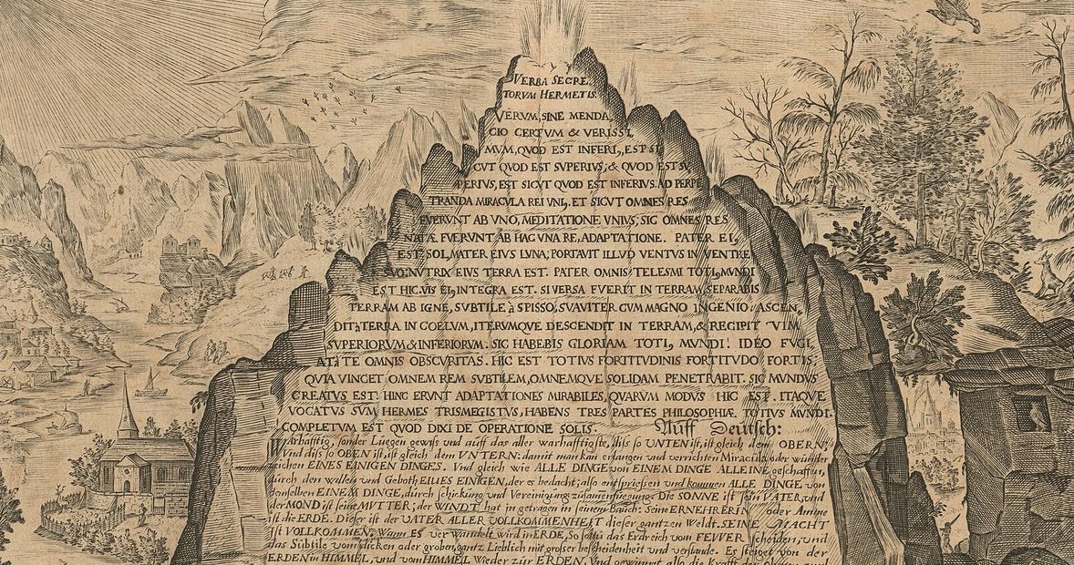 An engraved alchemical emblem plate from Khunrath's Amphitheatrum sapientiae aeternae