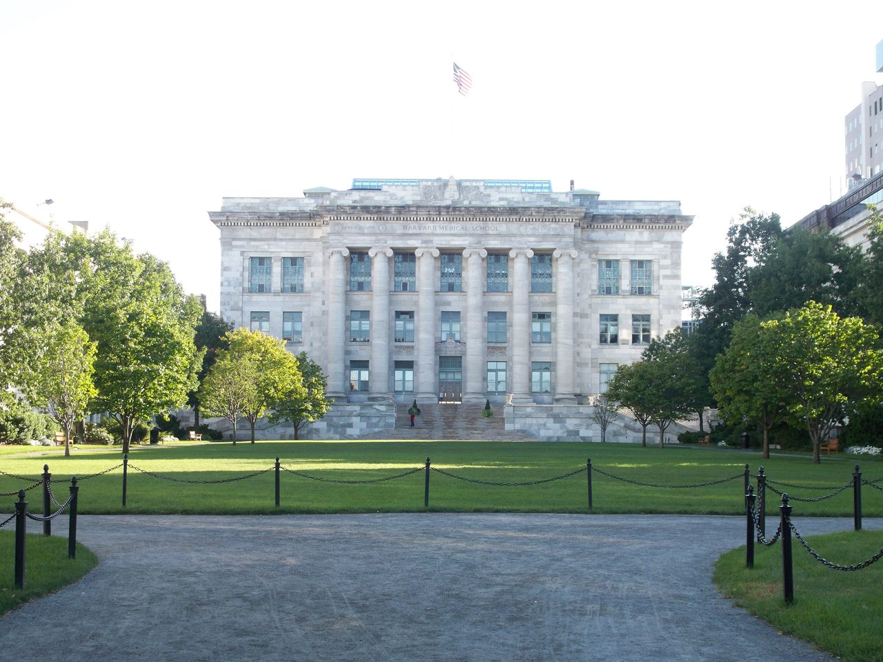 The quadrangle at Harvard Medical School, whose dean convened the 1994 committee that reviewed John Mack's abduction research