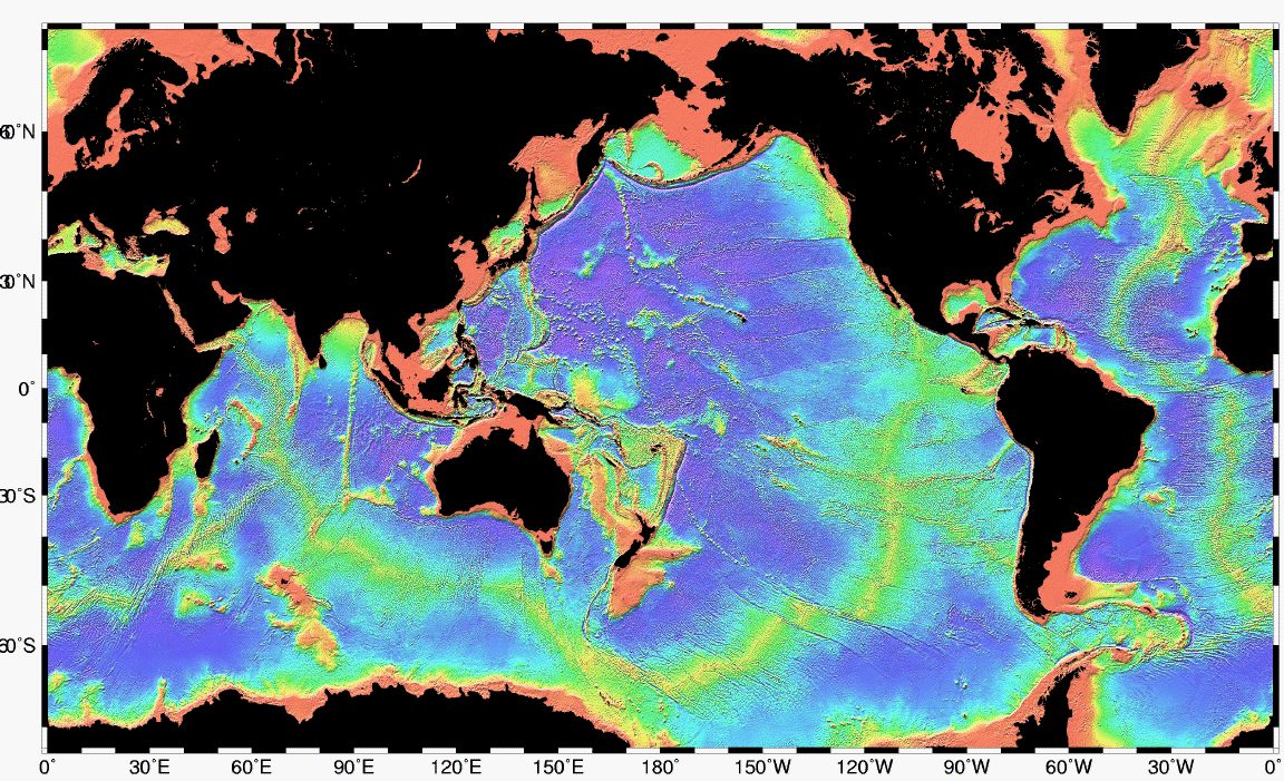 A world map highlighting the global mid-ocean ridge system, the tectonic seam along which most hydrothermal vents are found.