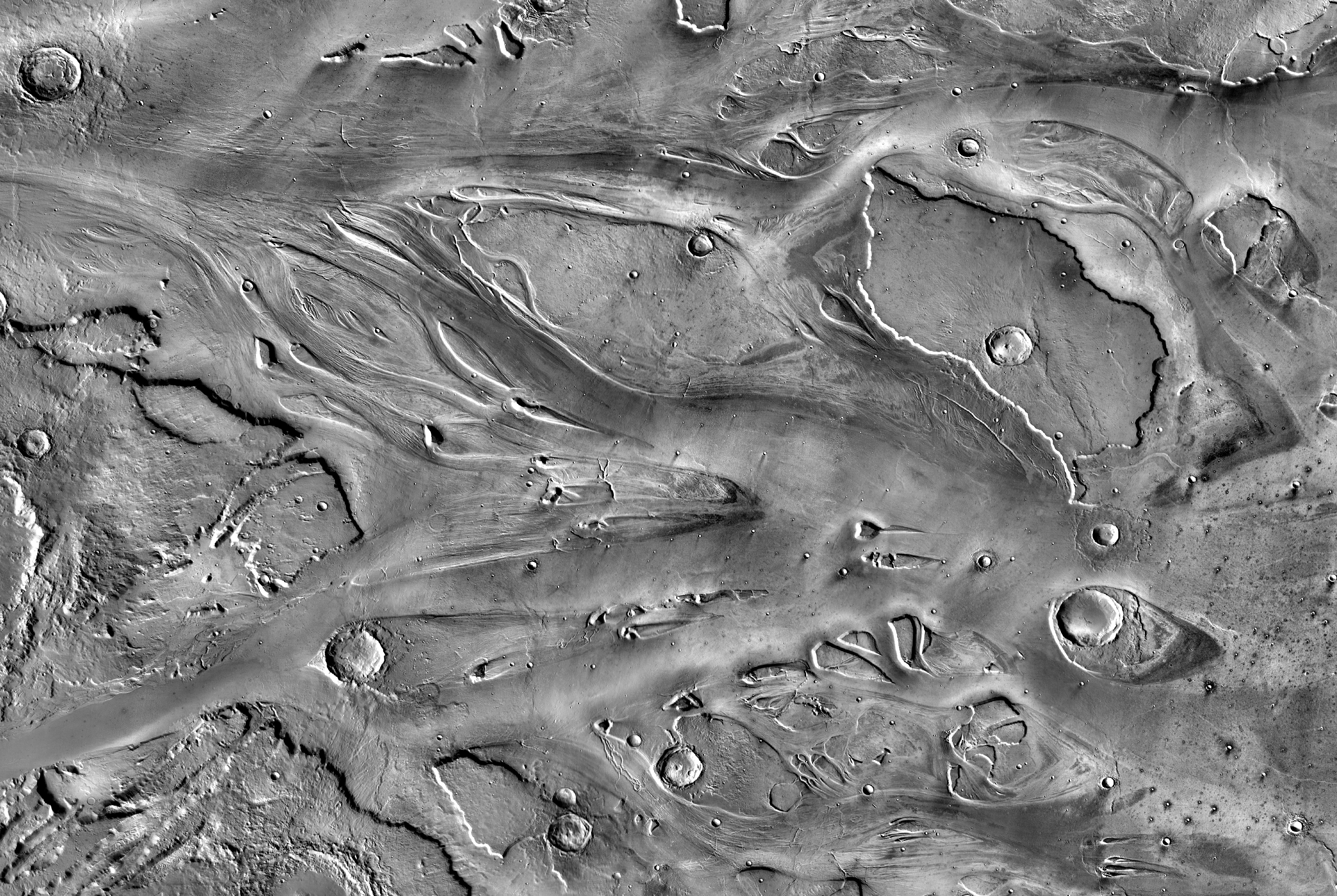 THEMIS infrared mosaic of Kasei Valles, a major Martian outflow-channel system
