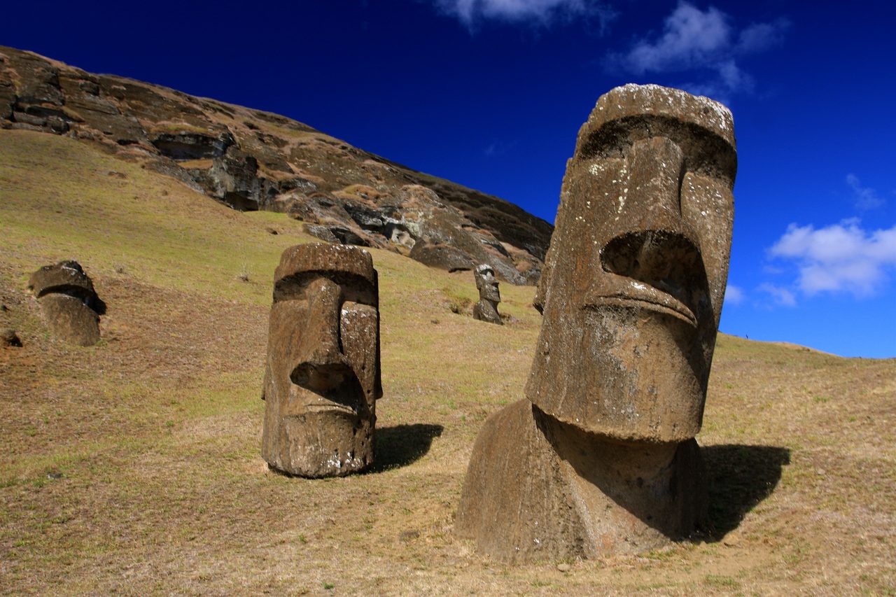 Moai statues at Rano Raraku, Easter Island