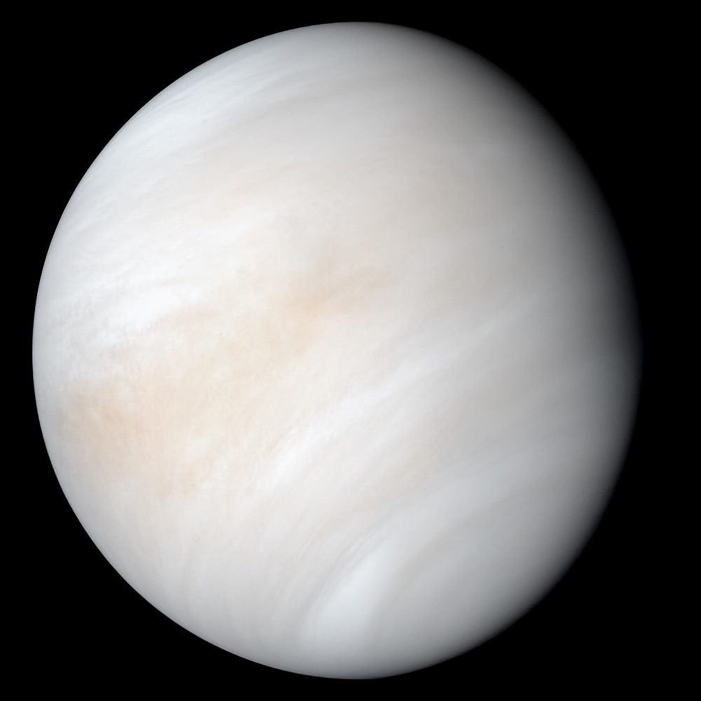 Venus, photographed by NASA's Mariner 10 probe in 1974, the planet George Adamski's 'Orthon' claimed to call home