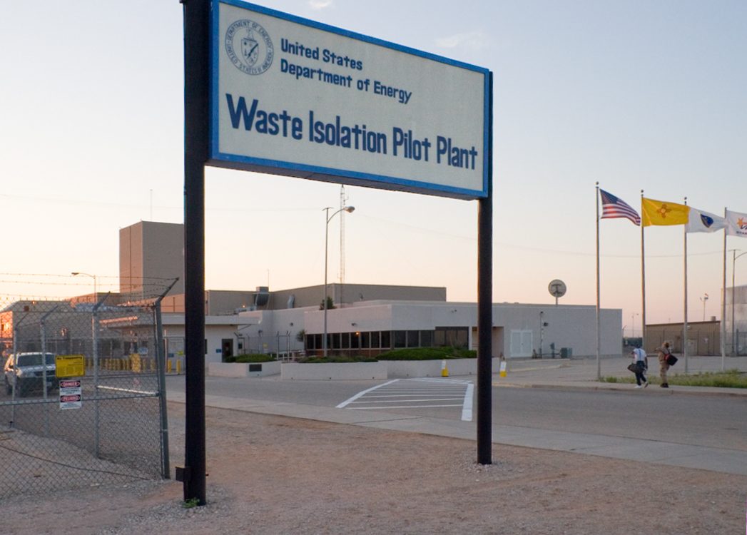 The surface entrance buildings of the Waste Isolation Pilot Plant near Carlsbad, New Mexico.