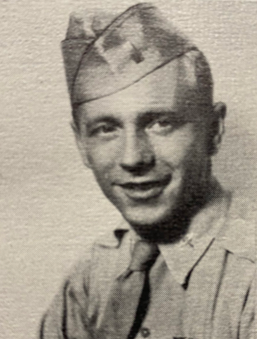 A 1947 portrait of First Lieutenant Walter G. Haut in uniform, from the Roswell Army Air Field yearbook