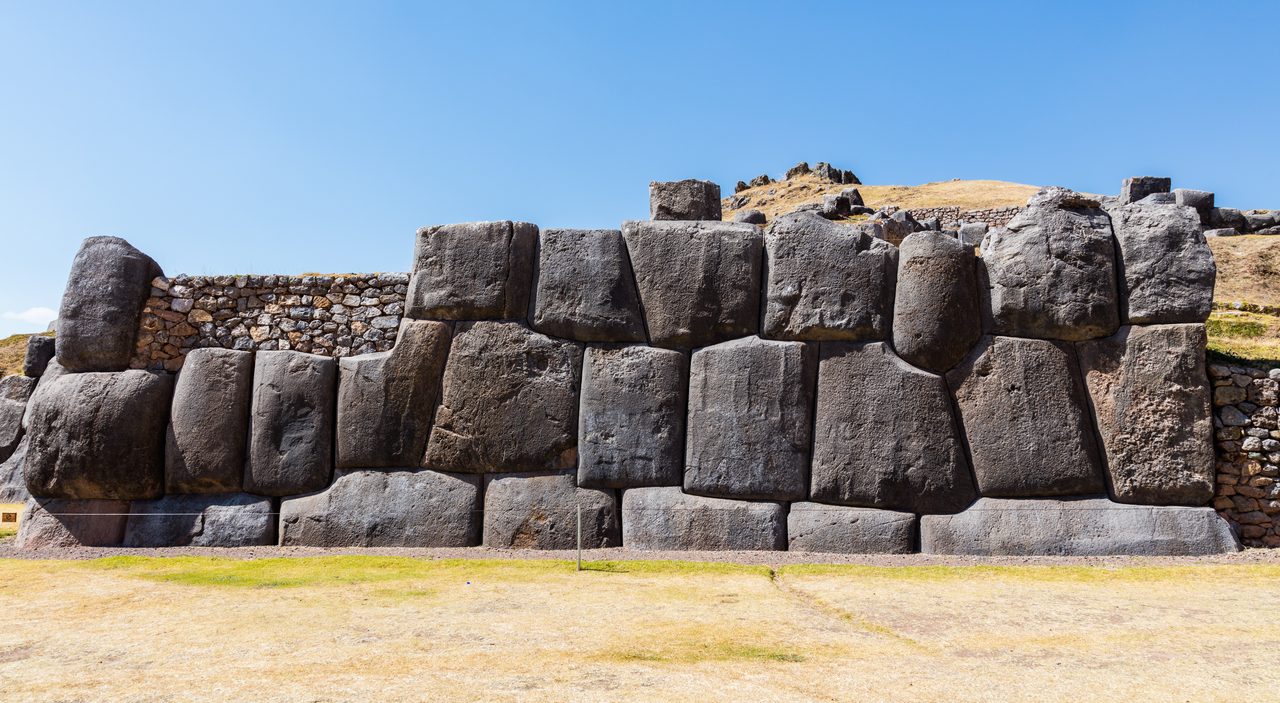 The great polygonal zigzag walls of Sacsayhuamán above Cusco, Peru