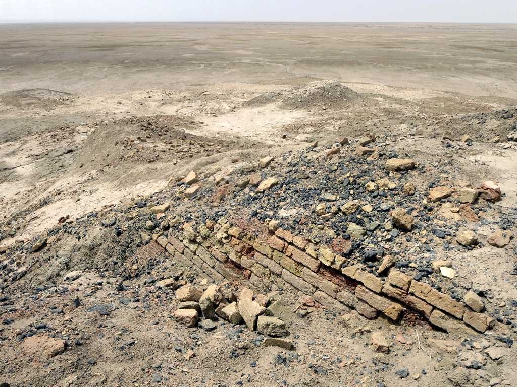Baked bricks of the ziggurat at Eridu, southern Iraq