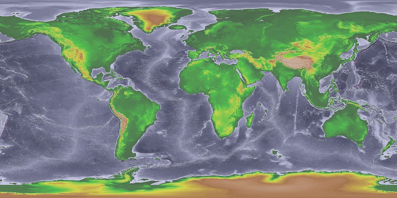 NOAA chart of global sea-level variation through the last ice age