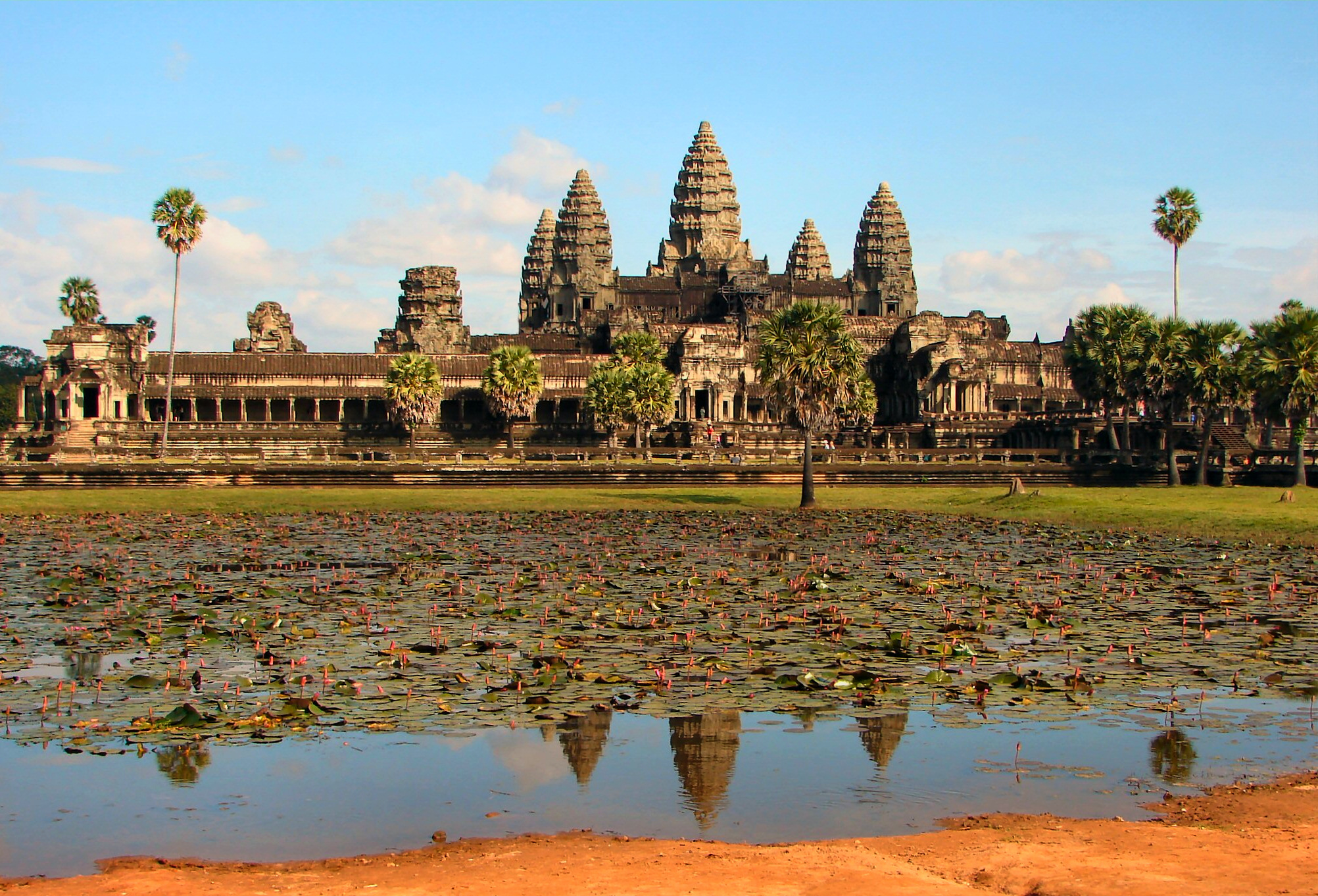 Angkor Wat's front facade, Cambodia