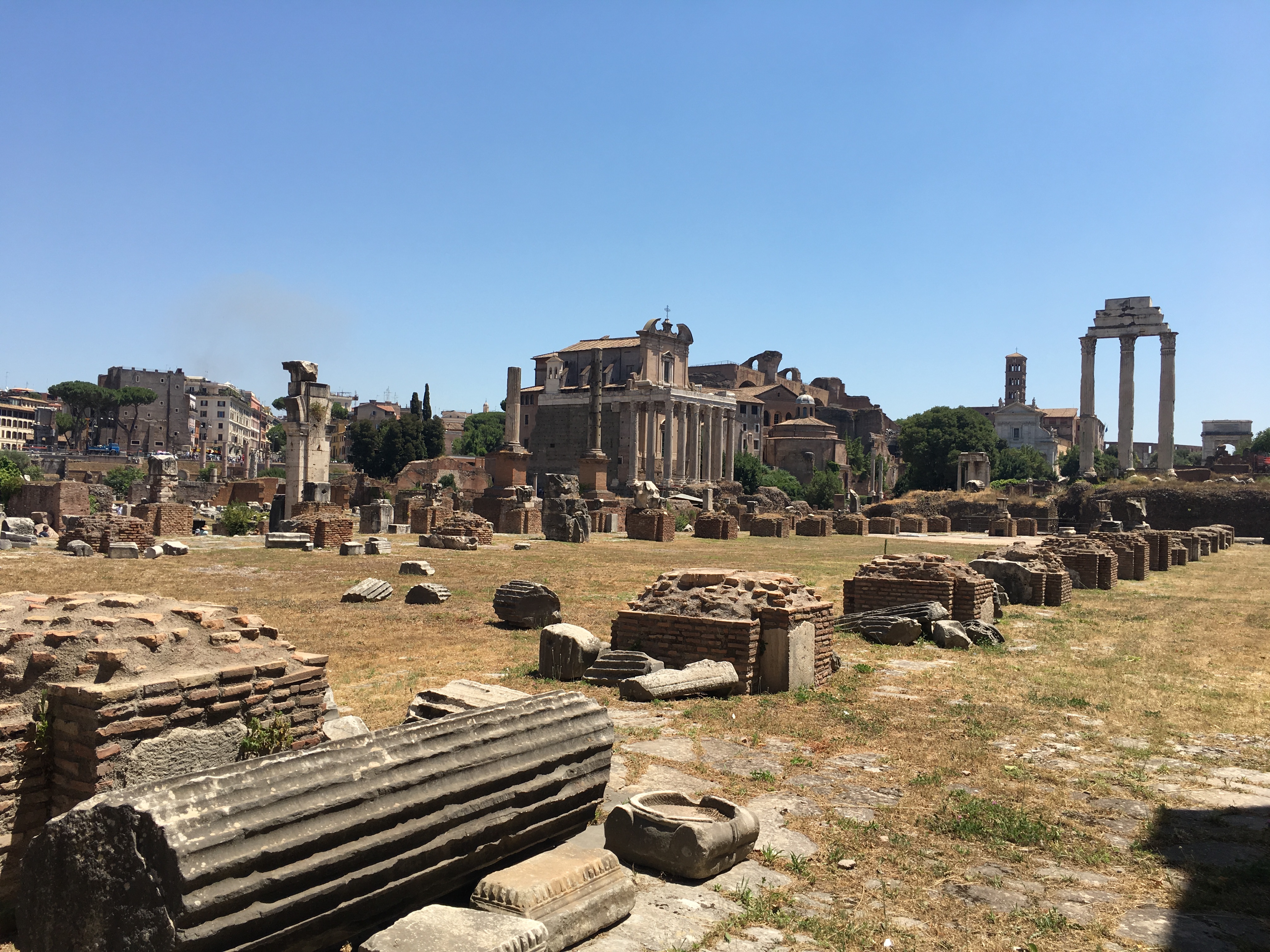The Roman Forum, the ruined civic and political center of ancient Rome