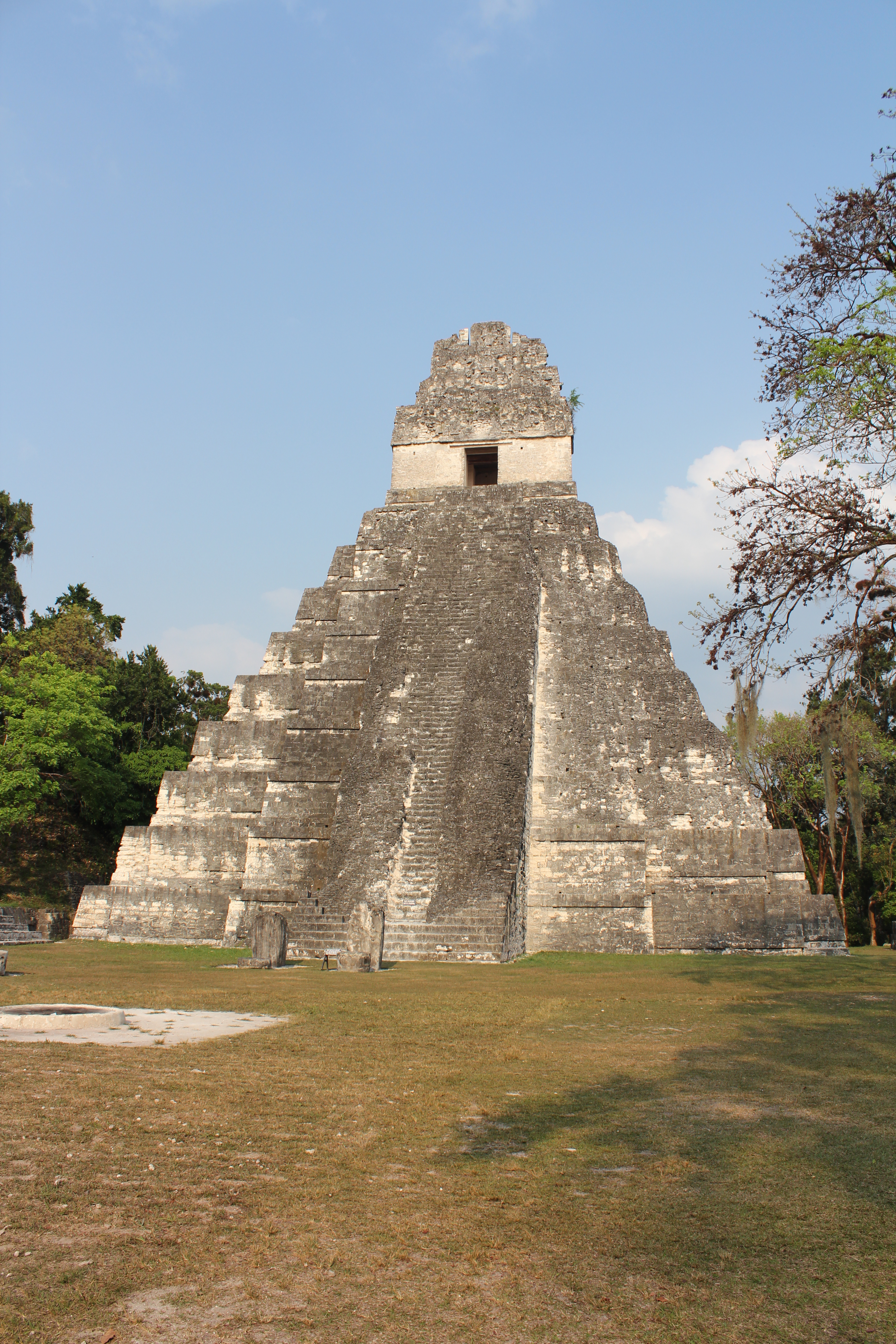 Temple I, a funerary pyramid built around 732 CE at Tikal, Guatemala