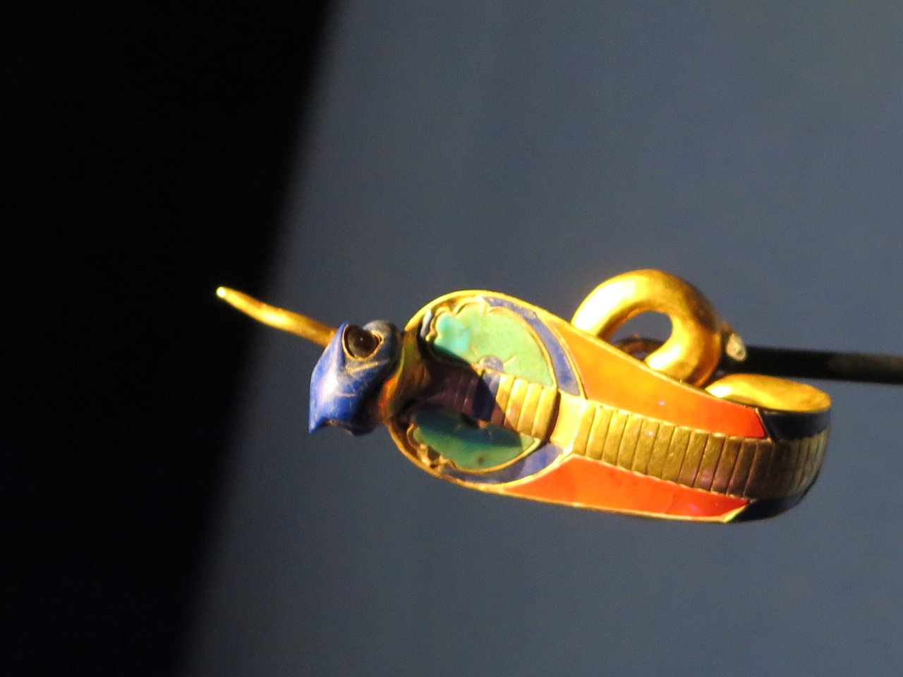Gold uraeus from a royal crown of Pharaoh Sesostris II, 12th Dynasty Egypt